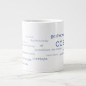 CCSFブルーハッシュタグ20-oz.マグ ジャンボコーヒーマグカップ (正面)