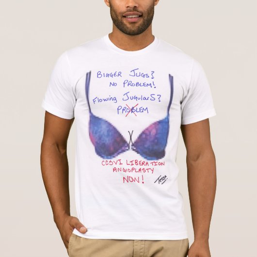 CCSVIの水差しか頸静脈 Tシャツ (正面)