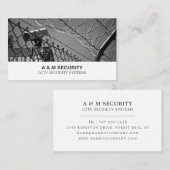 CCTVと有刺鉄線、セキュリティカメラサービス 名刺 (正面/裏面)