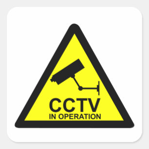 CCTVの通知 スクエアシール