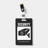 CCTVカメラロゴ付きのセキュリティ会社名バッジ バッジ (正面 (クリップ付))