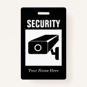 CCTVカメラロゴ付きのセキュリティ会社名バッジ バッジ (正面)