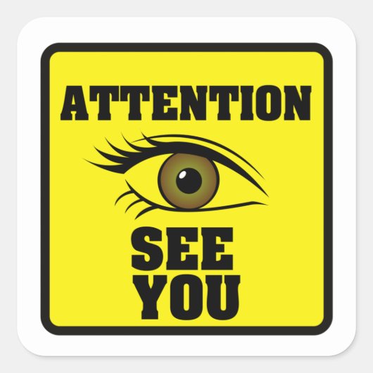 CCTVシンボル通知ビニールステッカー スクエアシール (正面)