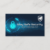 CCTVセキュリティカメラ |テクノロジーとロックの背景 名刺 (正面)