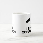 CCTVビデオカメラの録画を見るのが好きです コーヒーマグカップ (中央)