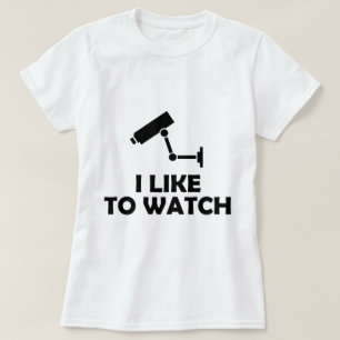CCTVビデオカメラの録画を見るのが好き Tシャツ
