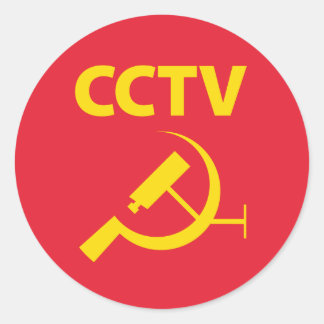 CCTV国旗 ラウンドシール
