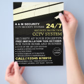 CCTV搭載カメラ、CCTVセキュリティ広告ズ チラシ (手)