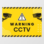 CCTV監視警告カメラ琥珀 ウィンドウサイン (シート)