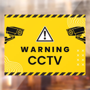 CCTV監視警告カメラ琥珀 ウィンドウサイン