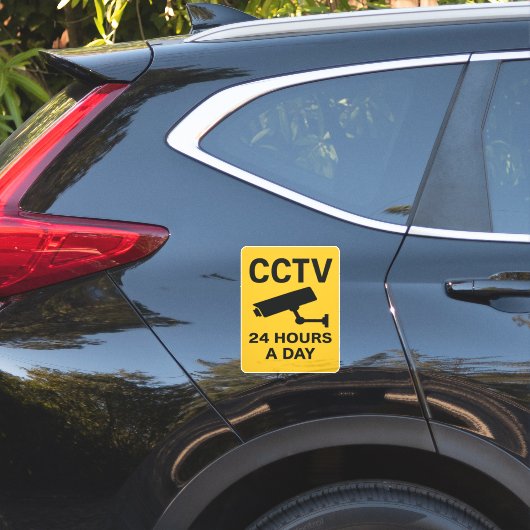 CCTV24時間監視警告サイン シール (車体側面)