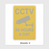CCTV 24 Hours Surveillance Sign  シール (シート)