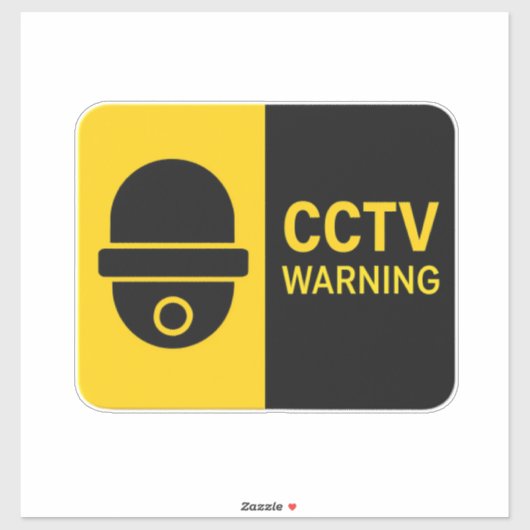 CCTV Warning Sign - Dome Camera Icon シール (シート)