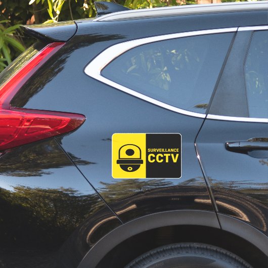 CCTV Warning Sign - Dome Camera Icon シール (車体側面)
