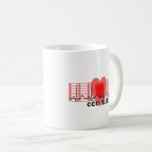 CCUのナースのギフトのEkgの紙およびハートは設計します コーヒーマグカップ (正面右)