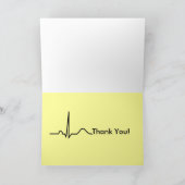 CCUナースギフトEkg紙及びハートデザイン サンキューカード (内部)