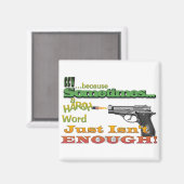 CCW – 隠し運た – 銃 – モットー マグネット (正面/裏面)