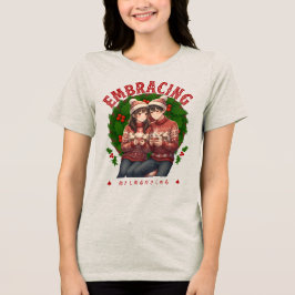 CDを抱える トライブレンドＴシャツ