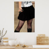 CDを持っている10代の若者 ポスター (キッチン)