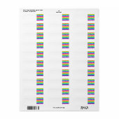 CDカラフルレインボー音楽カスタムラベル ラベル (フルシート)