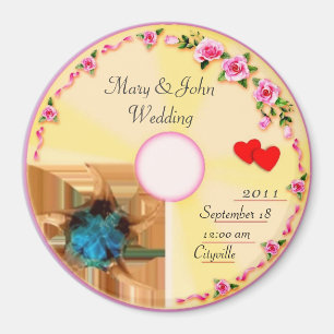 CDラベルの結婚式の記念品 マグネット