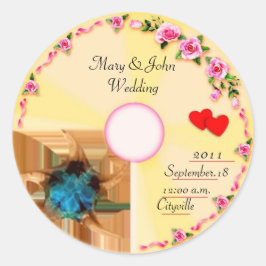 CDラベル結婚式の引き出物ラベル ラウンドシール
