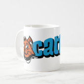CDロゴの青猫のマグ コーヒーマグカップ (正面左)