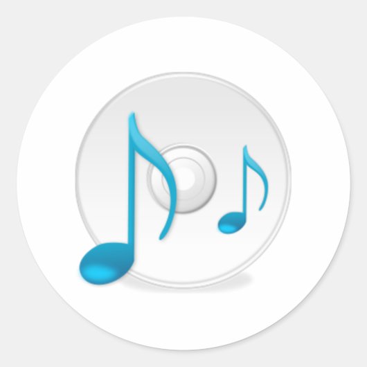 CD上の楽譜 ラウンドシール (正面)