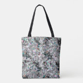 CD部カラフル品に似た正方形、へこみモザイク トートバッグ (裏面)