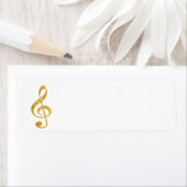 CD金ゴールドフォイルルッククレフ、 音符記号音楽 ラベル (インサイチュ)