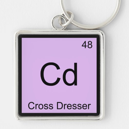 Cd - クロスドレッサー 化学元素記号 Tシャツ キーホルダー (正面)