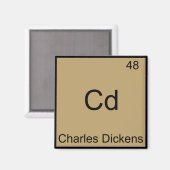 Cd - Charles Dickens Chemistry Elementシンボルティー マグネット (正面/裏面)