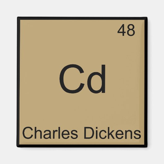 Cd - Charles Dickens Chemistry Elementシンボルティー マグネット (正面)