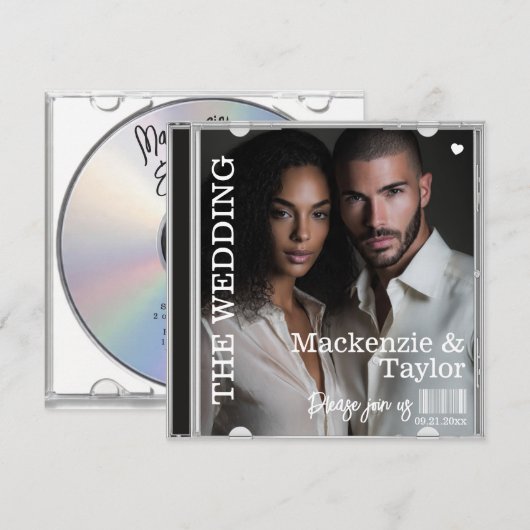 CD Photo Cover Wedding 招待状 (正面/裏面)