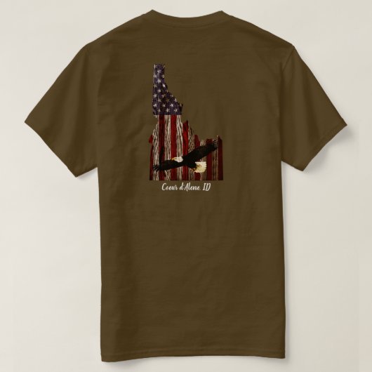 CDA - BALD EAGLE BURNT WOOD - IDAHO PATRIOT CLR Tシャツ (デザイン裏面)