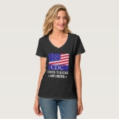 Cdcはアメリカ国旗を騙し支配するためにセンターを設置する Tシャツ (正面フル)