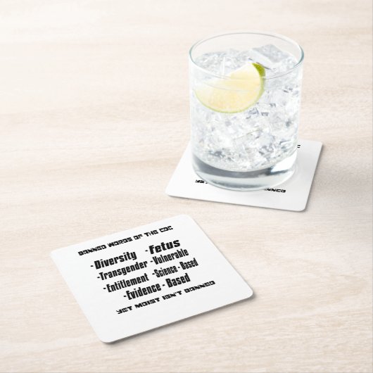 CDCコースターの禁止令 スクエアペーパーコースター (インサイチュ)