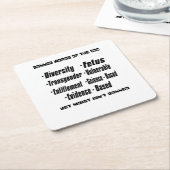 CDCコースターの禁止令 スクエアペーパーコースター (アングル)