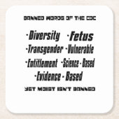 CDCコースターの禁止令 スクエアペーパーコースター (正面)