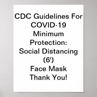 CDC Guidelines For COVID-19 ポスター