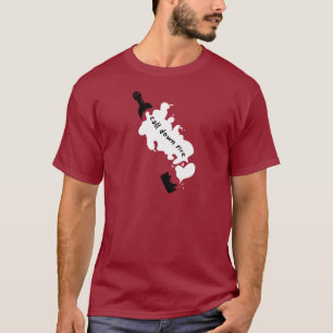 CDFによって壊されるボトル(あずき色) Tシャツ