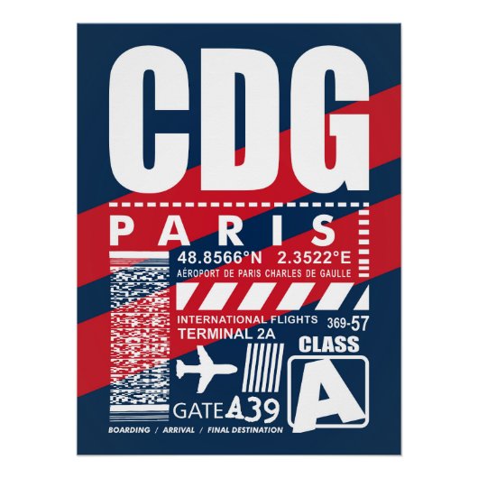 CDGパリエアポート ポスター (正面)