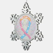 CDH認識度リボンエンジェルオーナメント スノーフレークピューターオーナメント (右)