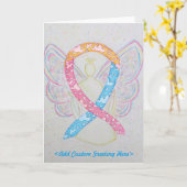 CDH認識度リボンエンジェルグリーティングカード カード (黄色い花)