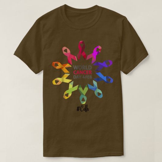 CDH認識度世界がん日CDH認識度ウォーリ Tシャツ (デザイン正面)