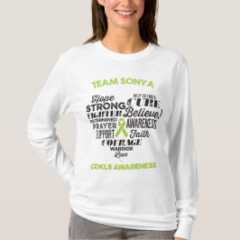 CDKL5認識度のワイシャツ、Sonyaの物語、CDKL5 Tシャツ