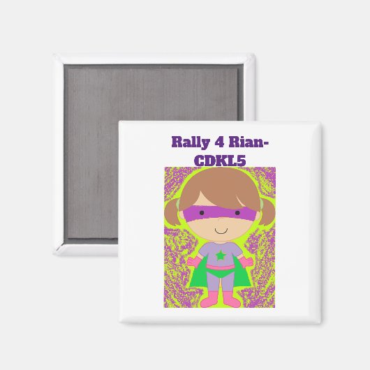CDKL5認識度月をサポートするためにラリー4 Rianギア マグネット (正面/裏面)