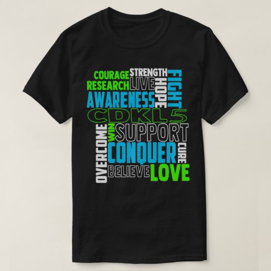 CDKL5 Awareness epileptic encephalopathy Related L Tシャツ (デザイン正面)