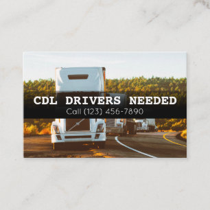 CDLトラックドライバーが必要 名刺