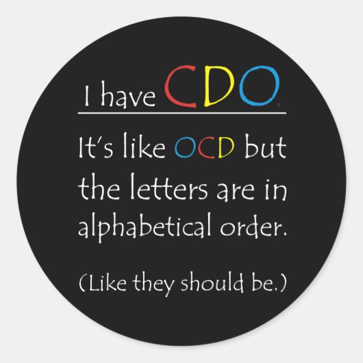 CDOを持っている。 ラウンドシール (正面)